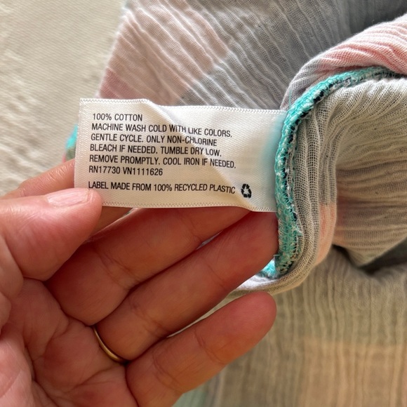 BNWT Isabel Maternity Dolman Colorful Plaid Button Up Shirt Tunic Dress - Picture 8 of 12